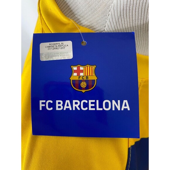 FC Barcelona Men's Soccer Jersey Shirt Yellow Rakuten F. DE Jong Size Small - Picture 8 of 9